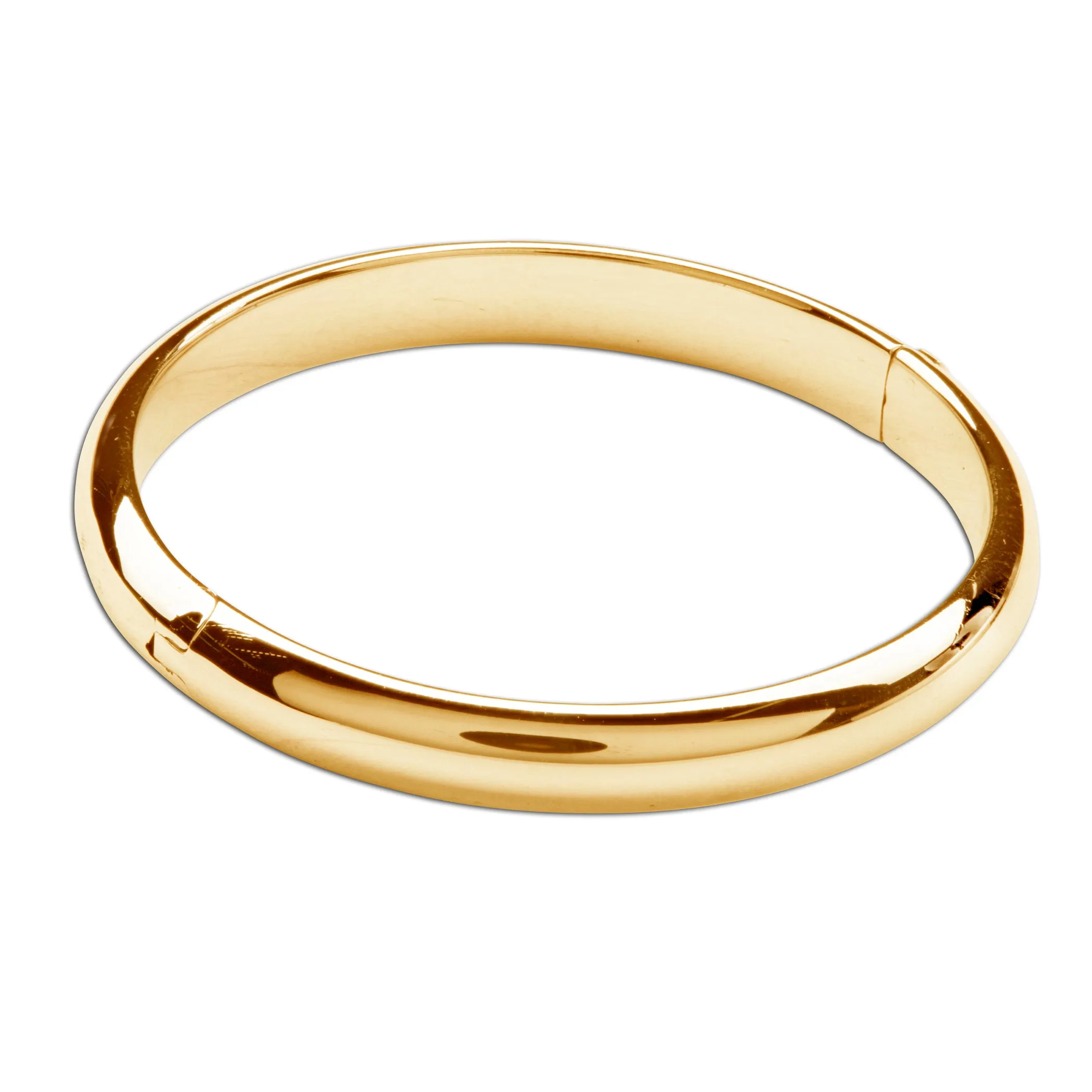 14K Gold-Plated Bangle Bracelet for Babies, Kids, or Women with FREE Engraving - Classic