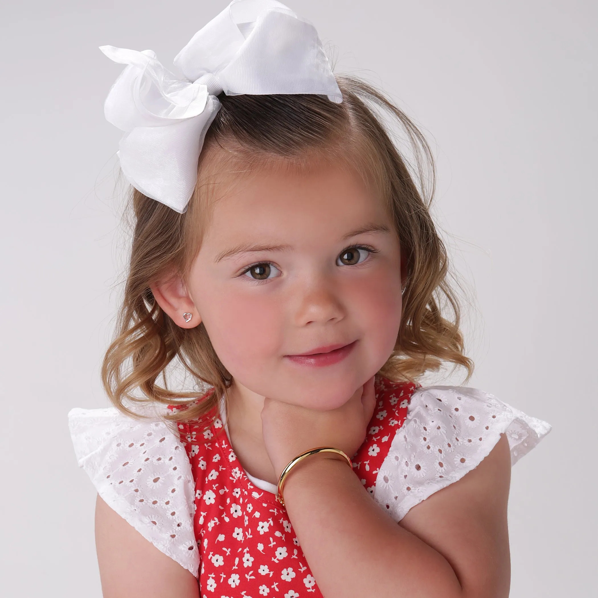 14K Gold-Plated Bangle Bracelet for Babies, Kids, or Women with FREE Engraving - Classic