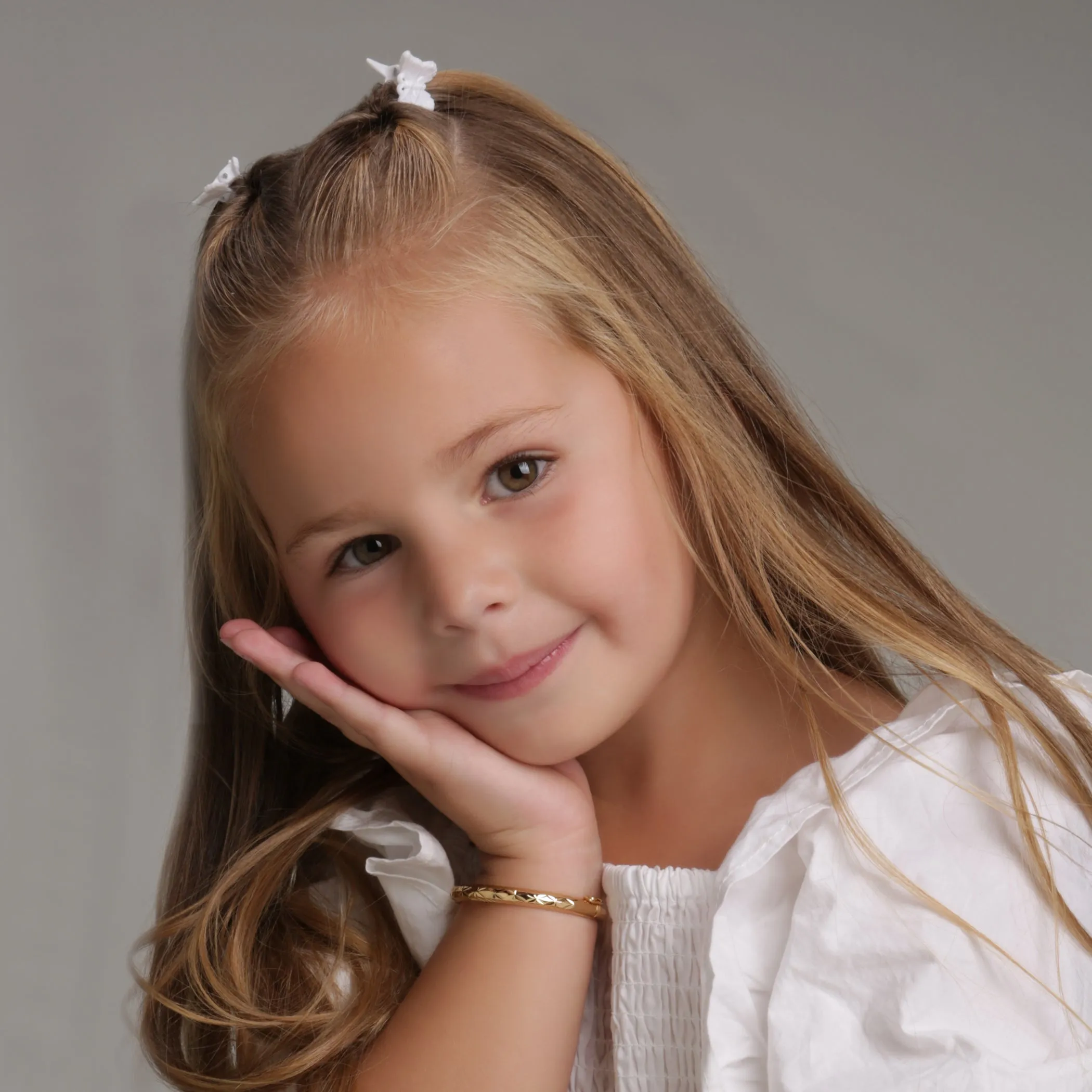 14K Gold Plated Etched Bangle Bracelet for Babies and Little Girls with FREE Engraving