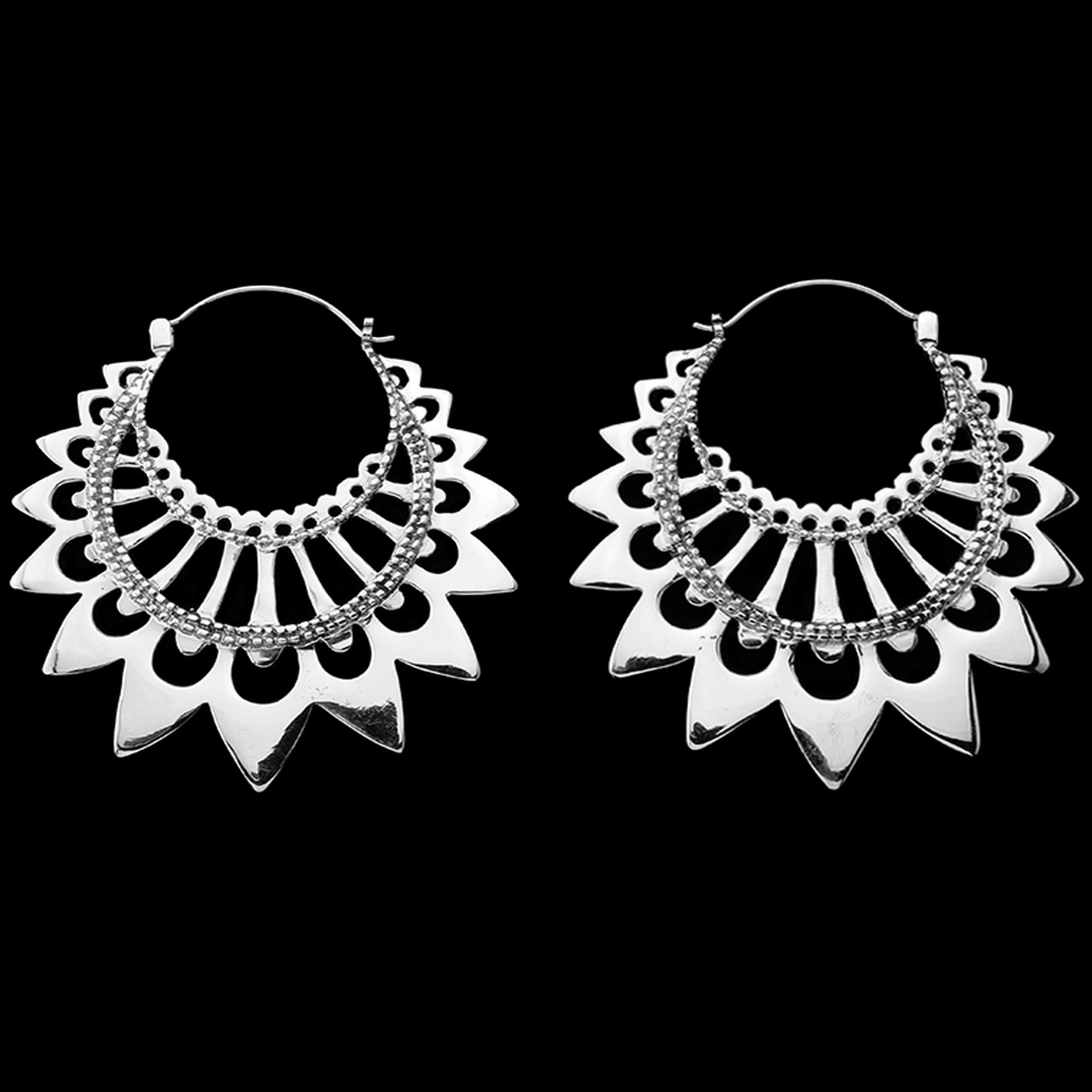 18G Draft White Brass Hangers - Earrings