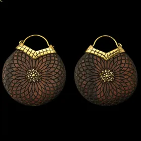 18G Traverse Engraved Wooden Hangers - Earrings