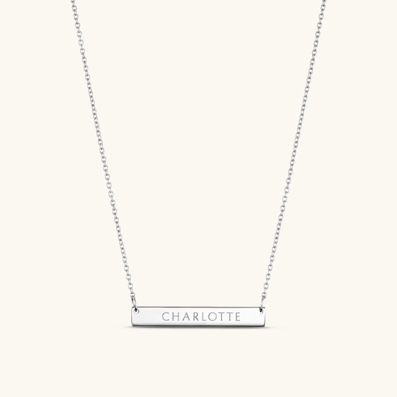 3cm Precious Letter Bar in Silver