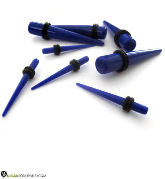 Acrylic Navy Blue Taper