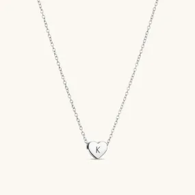 Amo Heart Necklace in Silver
