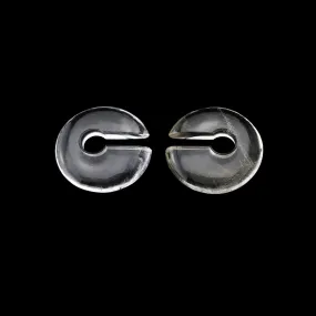 Annular Crystal Quartz Stone Ear Weights