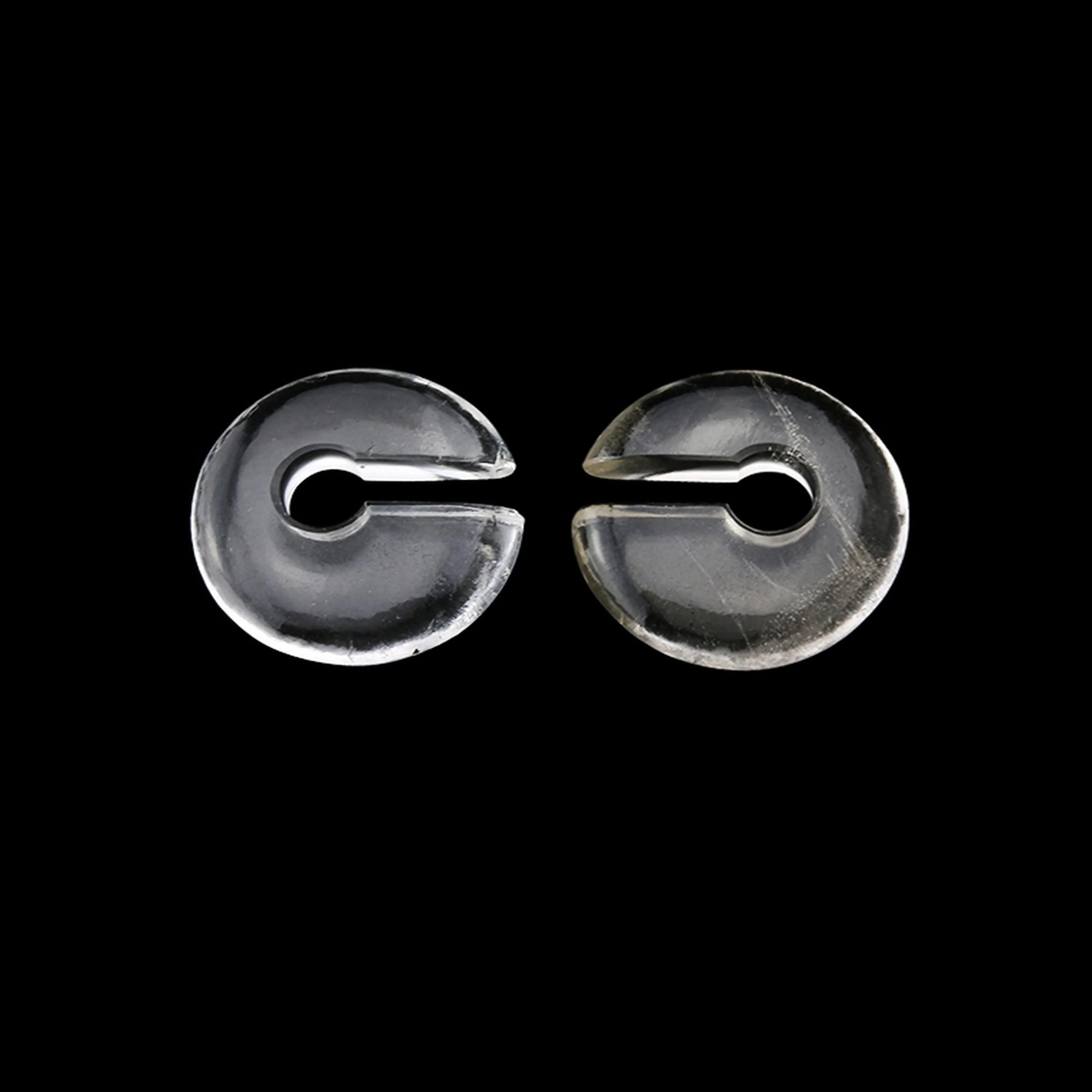 Annular Crystal Quartz Stone Ear Weights