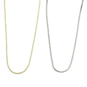 Ashley Gold Sterling Silver Gold Plated Eternity Necklace