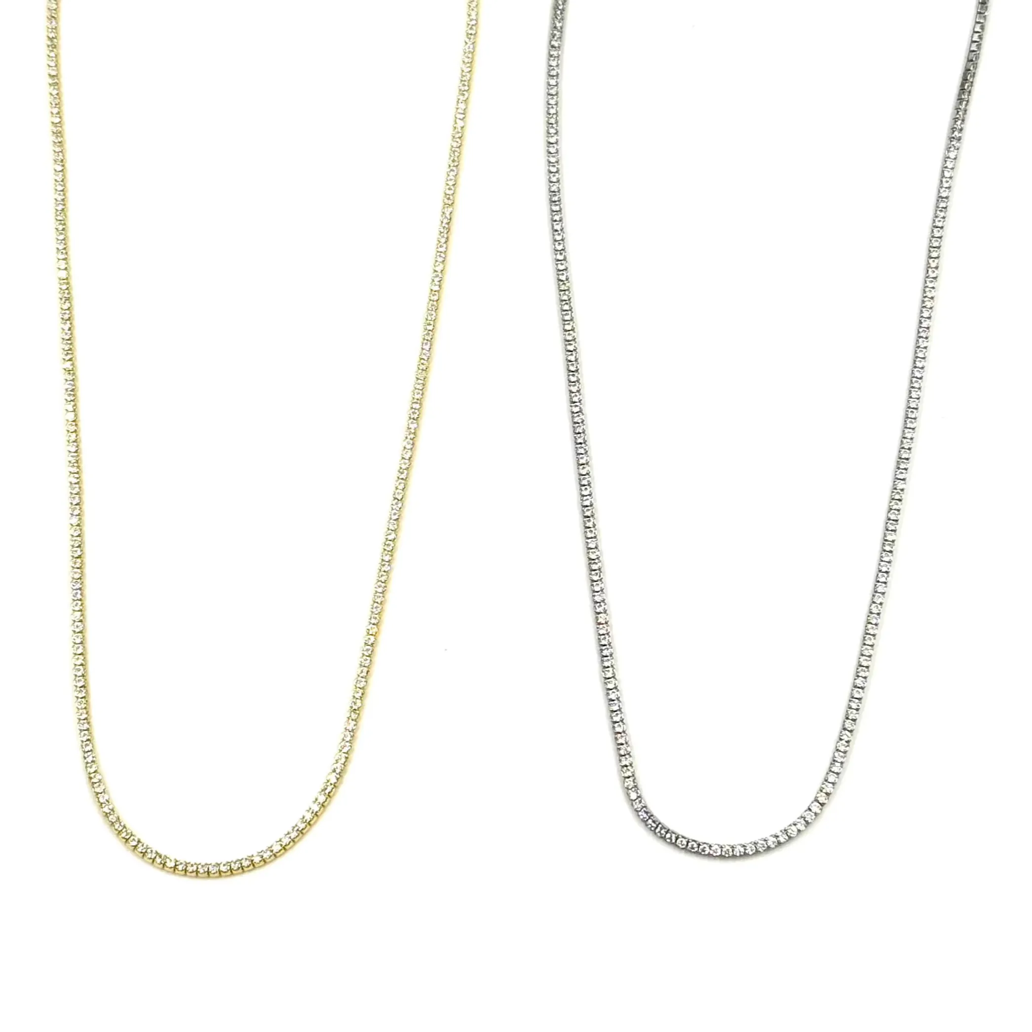 Ashley Gold Sterling Silver Gold Plated Eternity Necklace