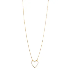 Ashley Gold Sterling Silver Gold Plated Small Open Heart Design Necklace