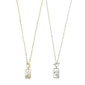 Ashley Gold Sterling Silver "LOVE" Toggle Necklace