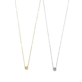 Ashley Gold Sterling Silver Star CZ Pendant Necklace