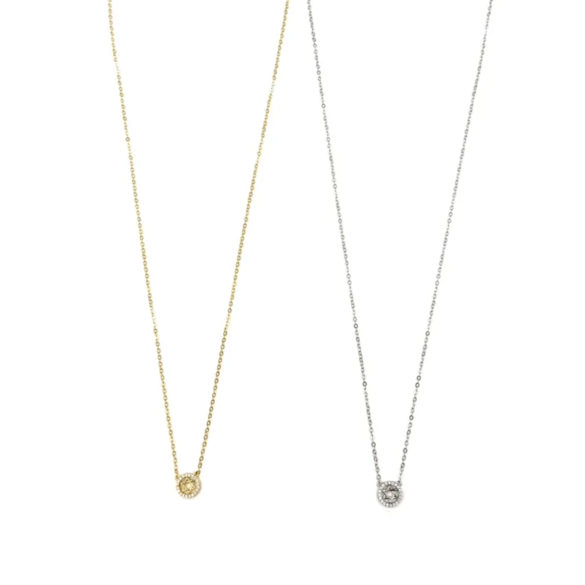 Ashley Gold Sterling Silver Star CZ Pendant Necklace