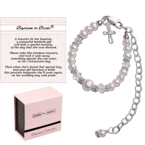 Baptism to Bride Sterling Silver Baptism Bracelet
