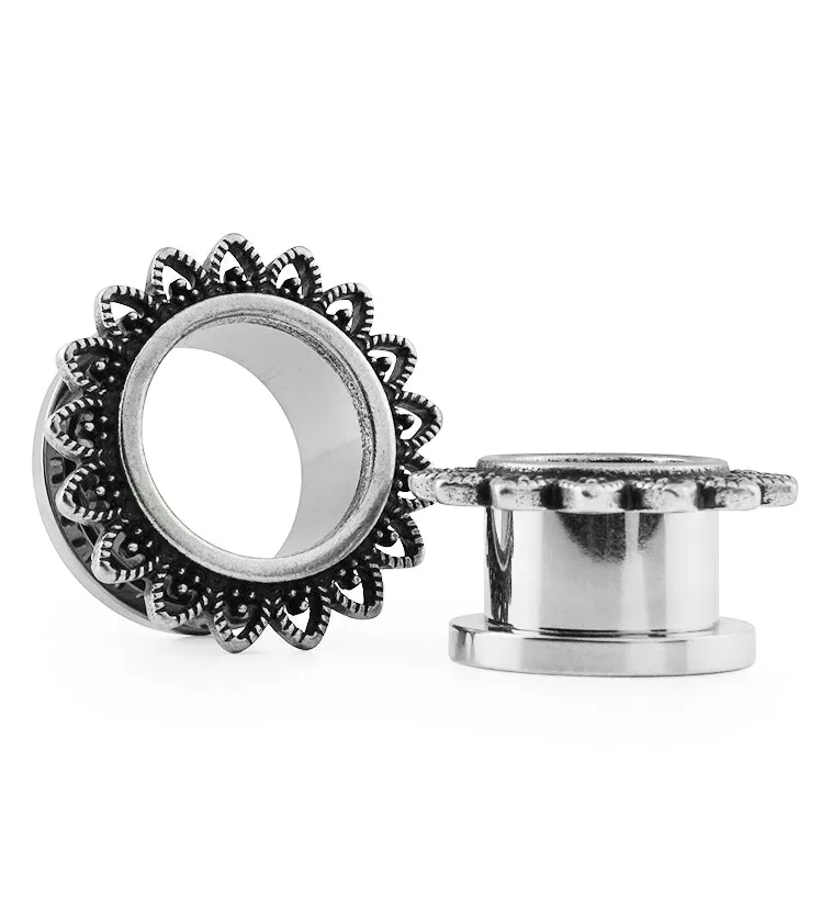 Beaded Floral Stainless Steel Tunnels