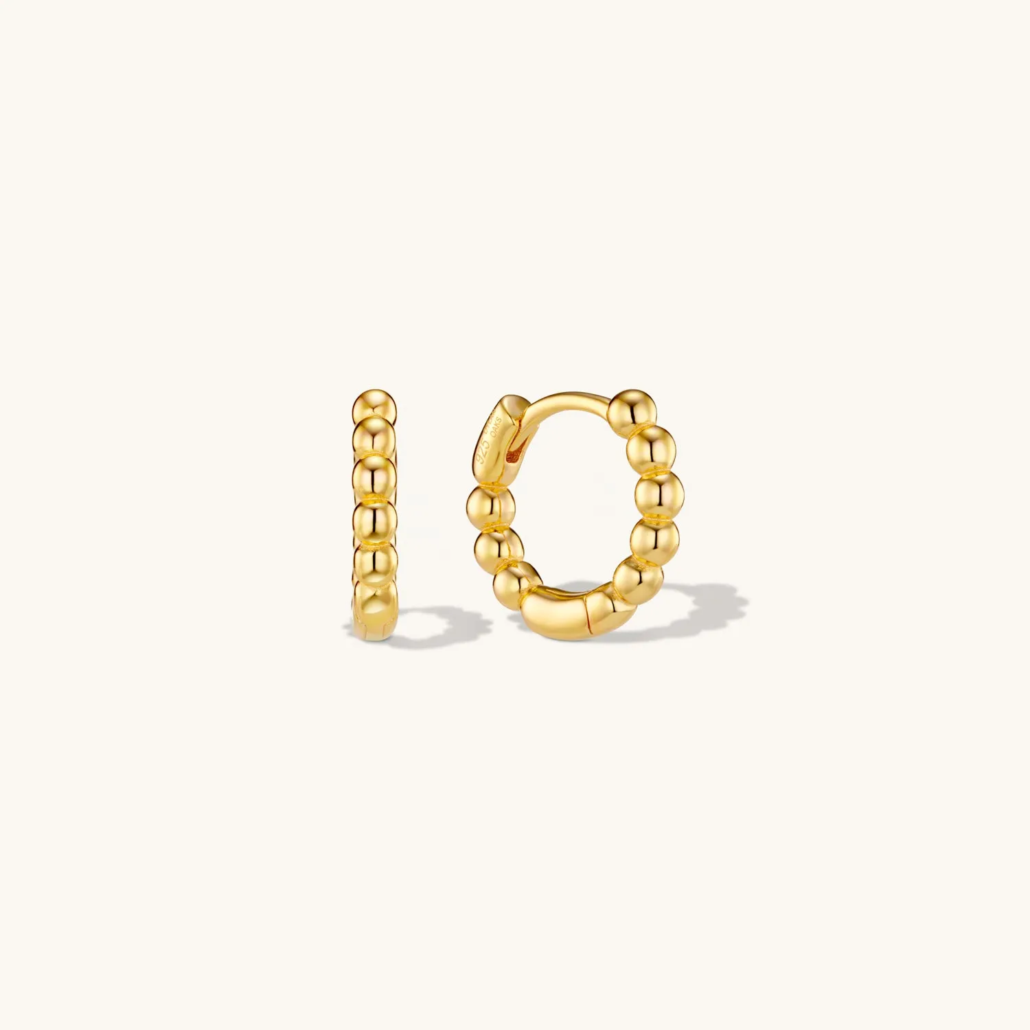 Beaded Huggies Gold