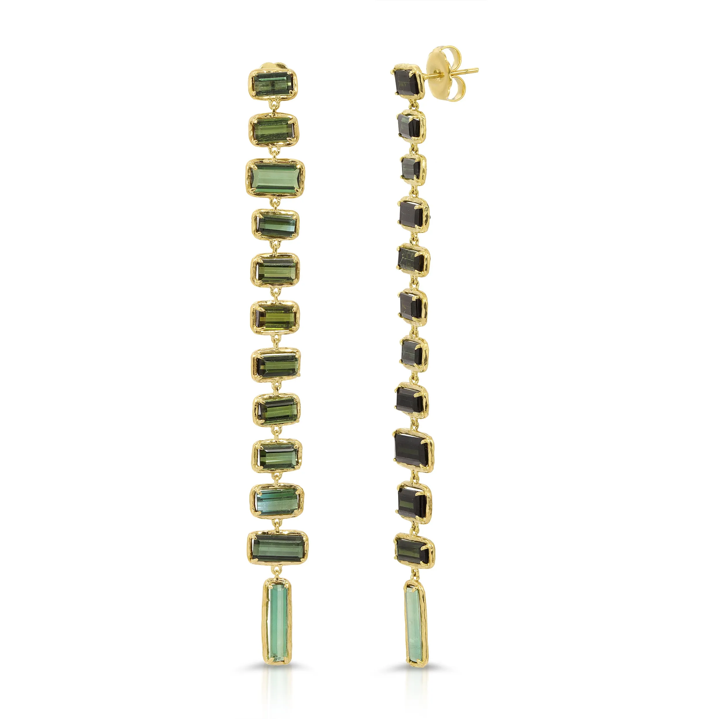 Bermuda Botany Drop Earring - Green Tourmaline