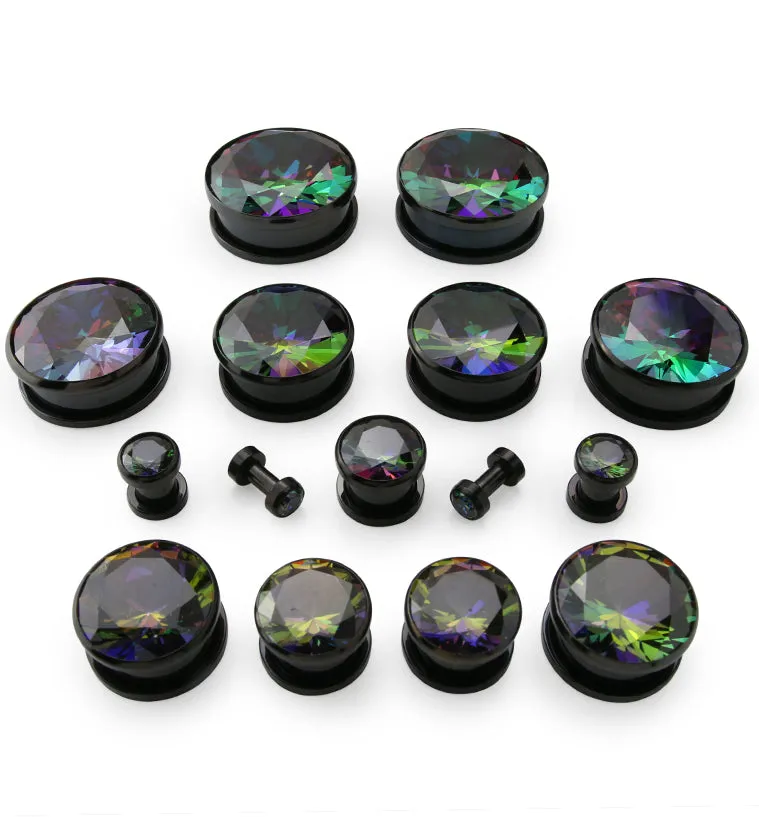 Black PVD Black Aurora Stainless Steel Plugs