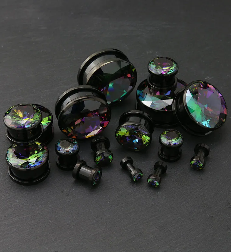 Black PVD Black Aurora Stainless Steel Plugs