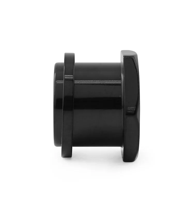 Black PVD Hexagon Single Flare Plugs