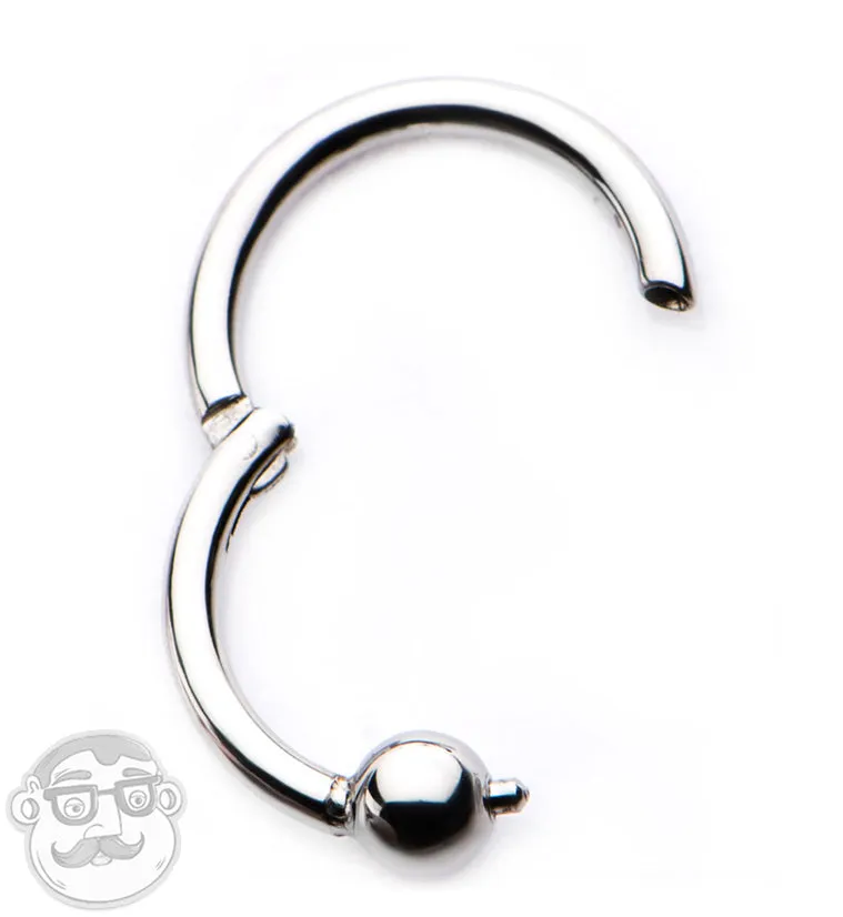 Black PVD Hinged Segment Captive Ring