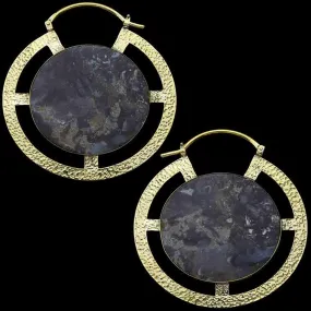 Byzantine Pyrite Jasper Slice Ear Weights