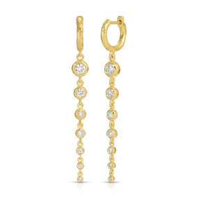Charmed Micro Gabby Hoops Tiered Diamond Nesting Gem Drops Seven