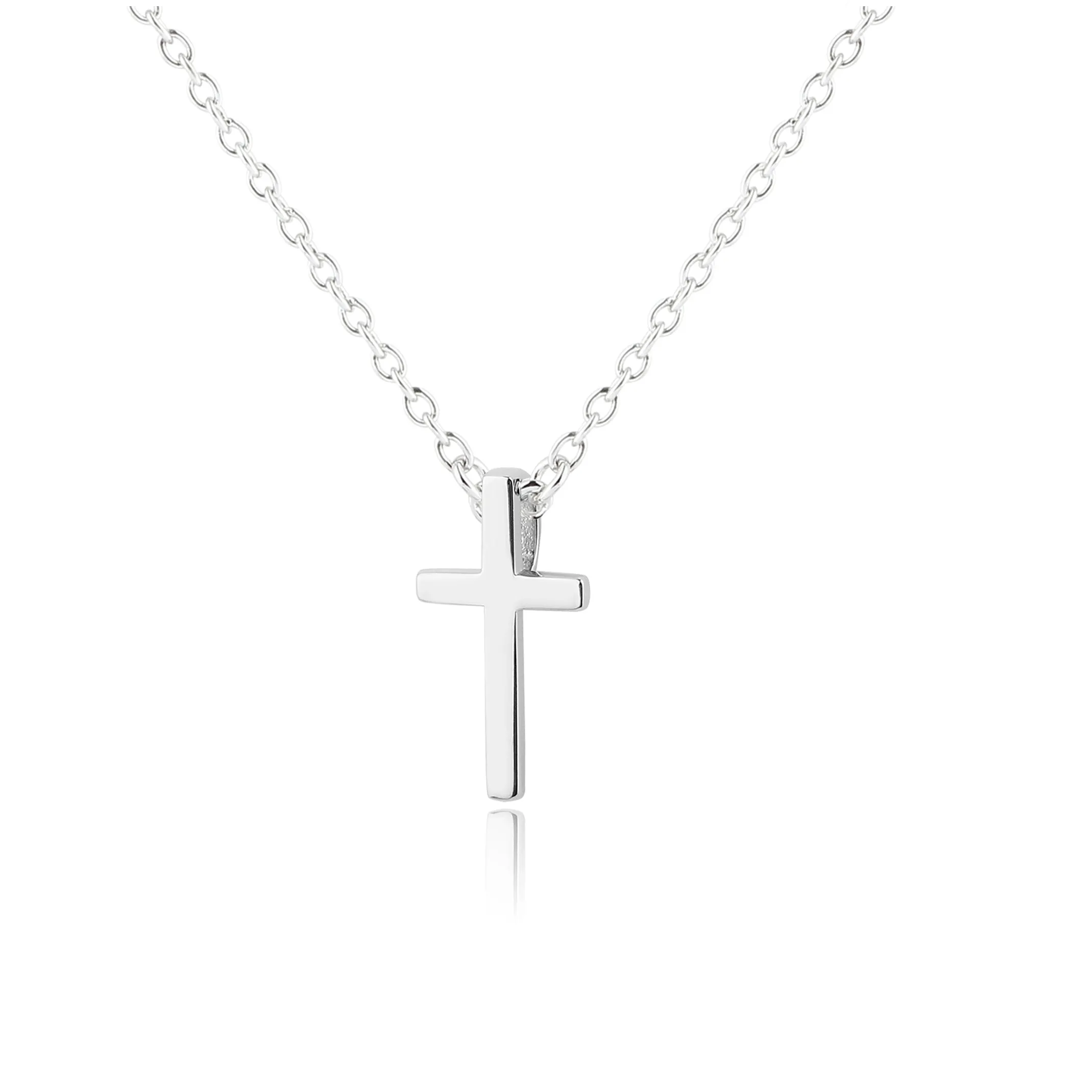 Children's Sterling Silver Dainty Cross Charm Necklace for First Communion or Confirmation Gifts for Girls, Kids 1st Holy Communion Necklace