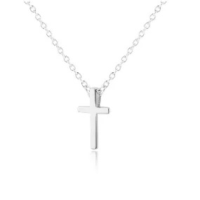 Children's Sterling Silver Dainty Cross Charm Necklace for First Communion or Confirmation Gifts for Girls, Kids 1st Holy Communion Necklace