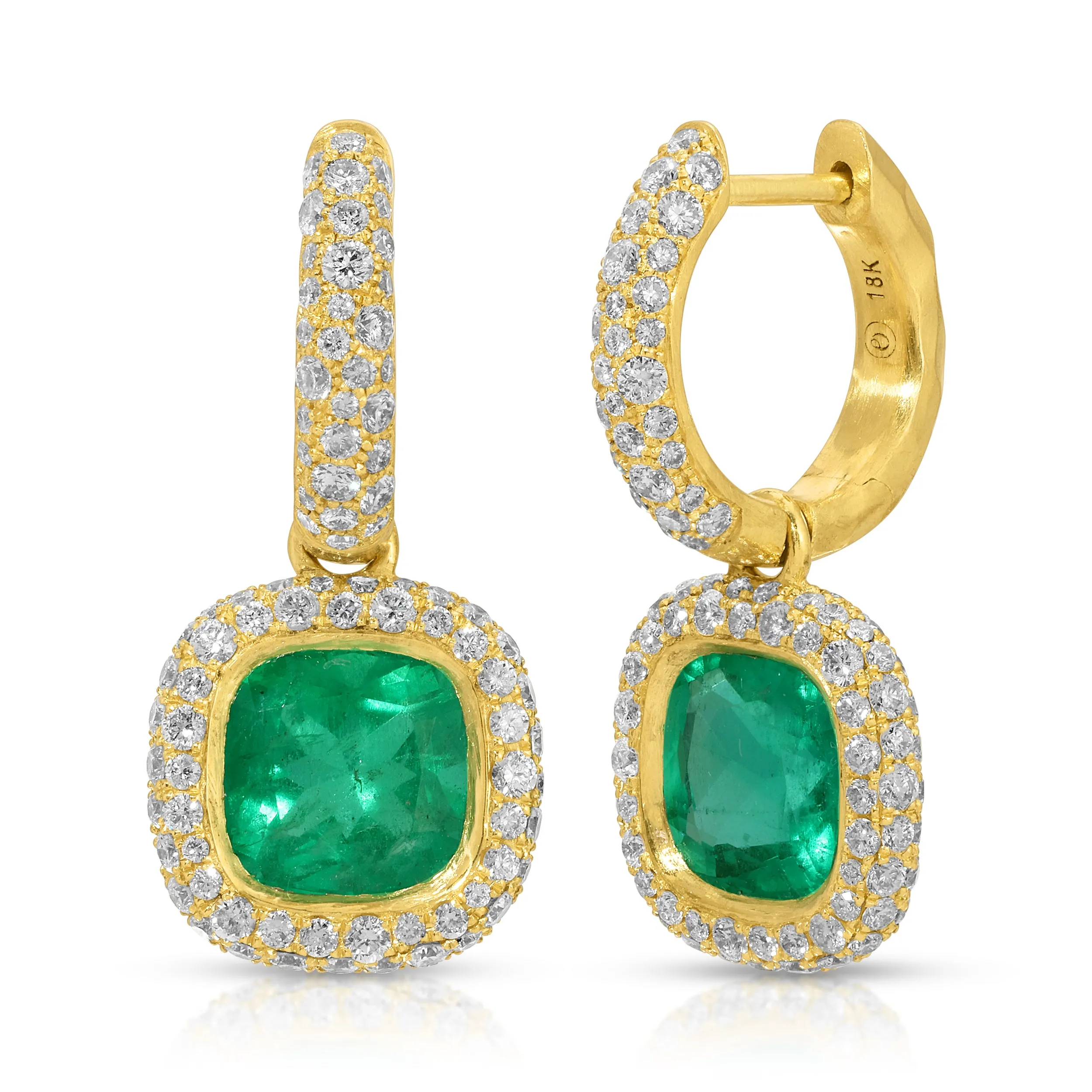 Cobblestone Hug Earring - Emerald