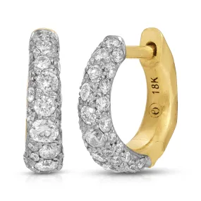 Cobblestone Micro Diamond Hoop