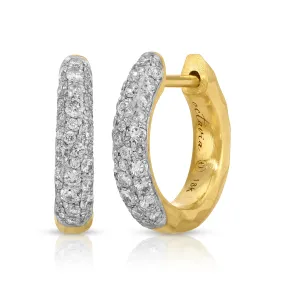 Cobblestone Petite Diamond Hoop