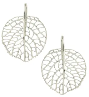 Crystal Anthurium Leaf White Brass Hangers