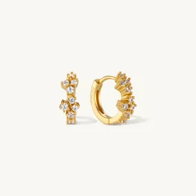 Crystal Infinity Hoop Earrings Gold