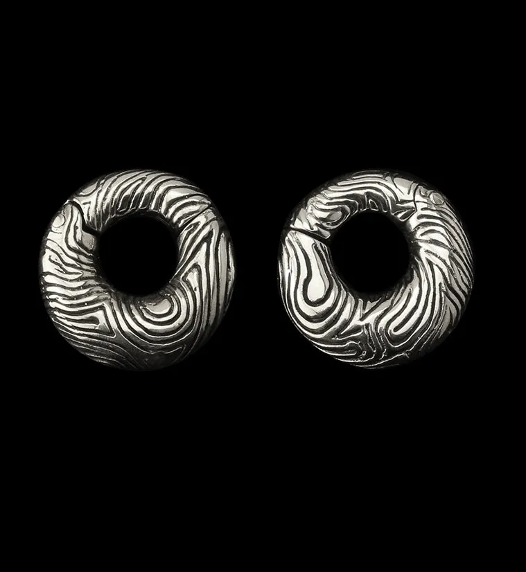 Dab White Brass Hinged Ear Weights
