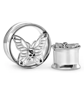 Death Moth Stainless Steel Double Flare Tunnels