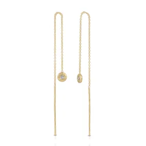 Diamond Nesting Gem Drop Earrings