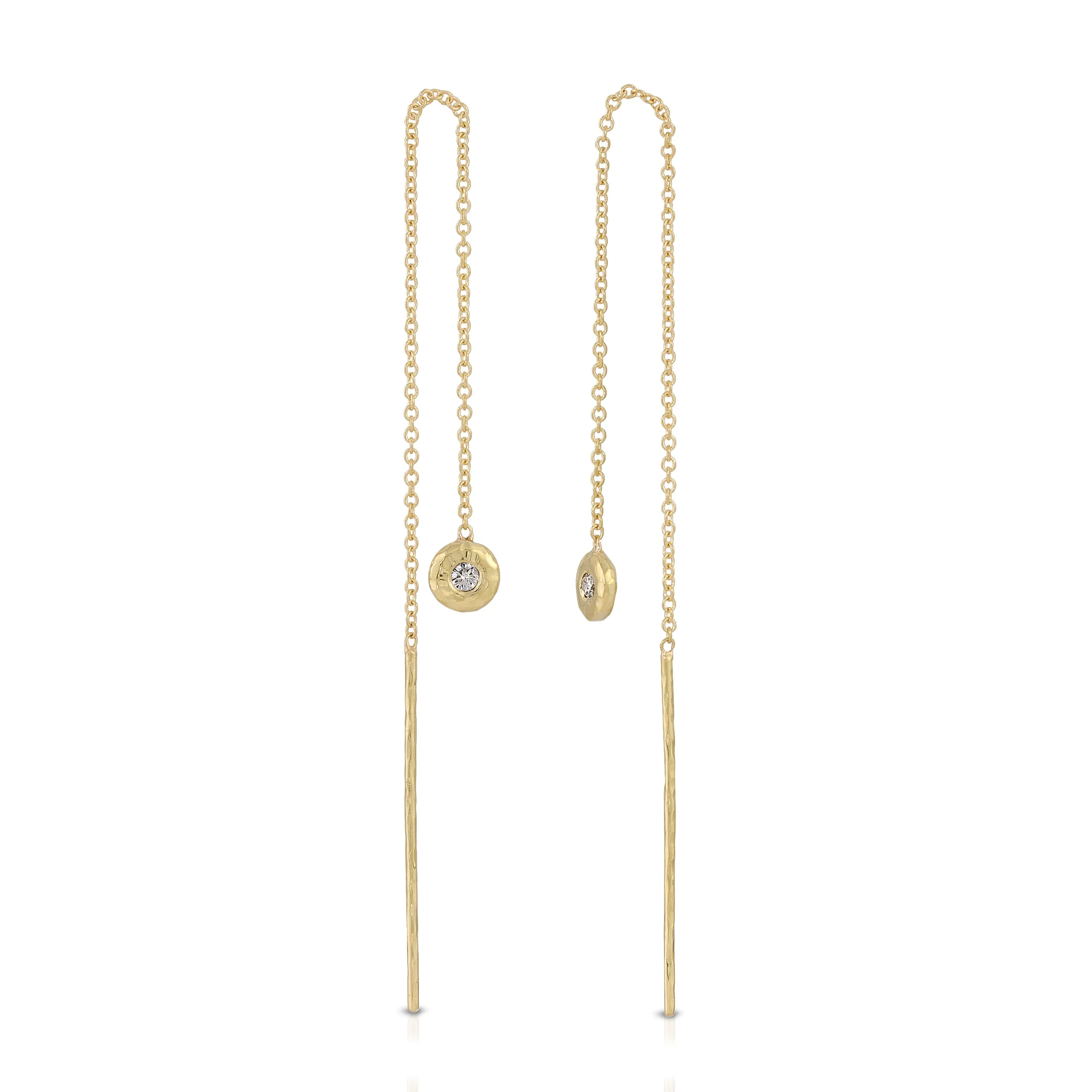 Diamond Nesting Gem Drop Earrings