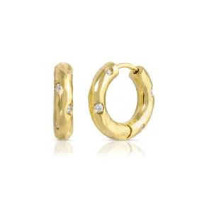 Diamond Petite Gemmed Gabby Hoops