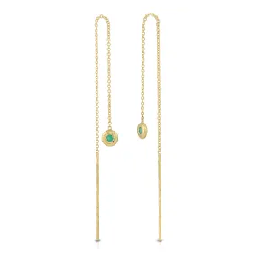 Emerald Nesting Gem Drop Earrings