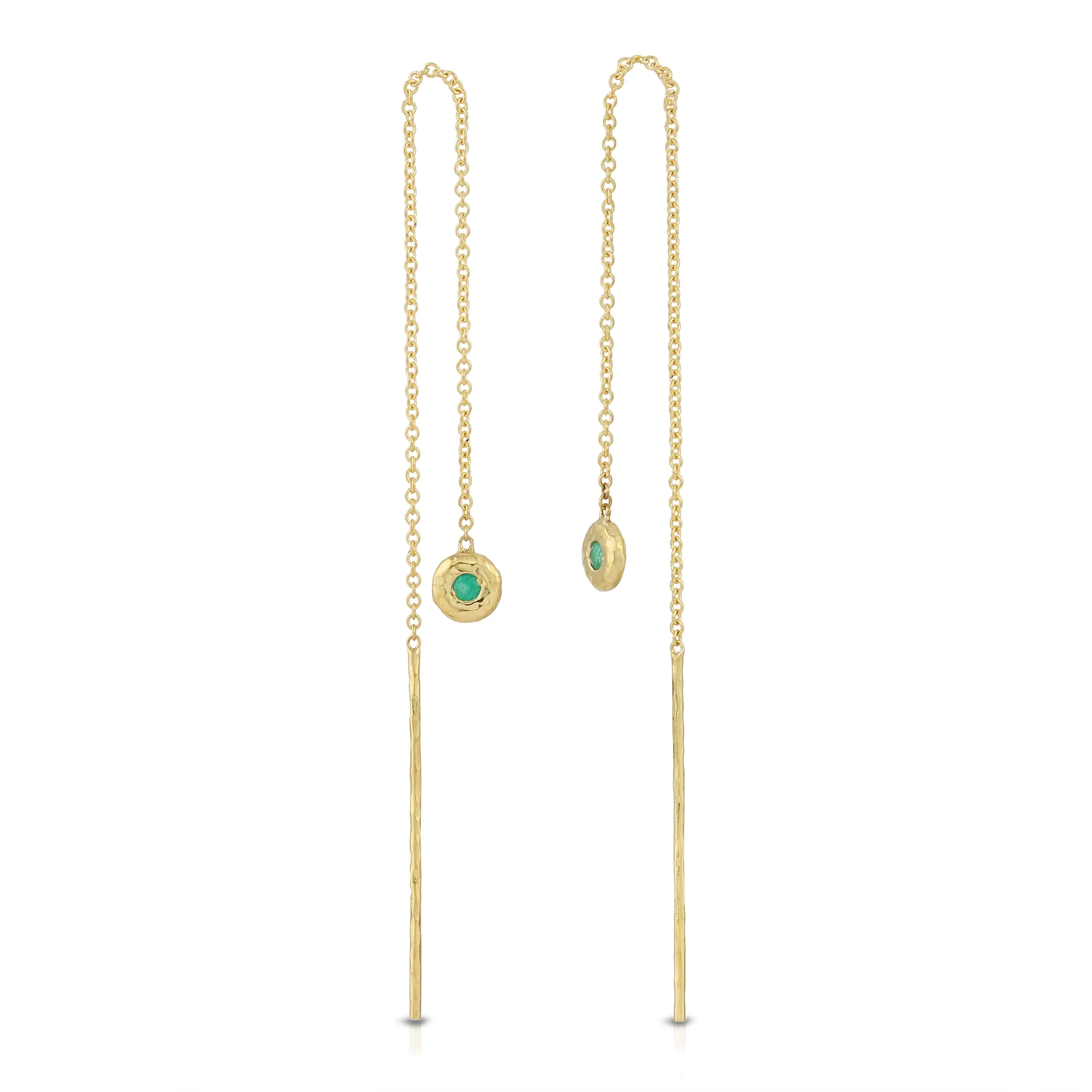 Emerald Nesting Gem Drop Earrings