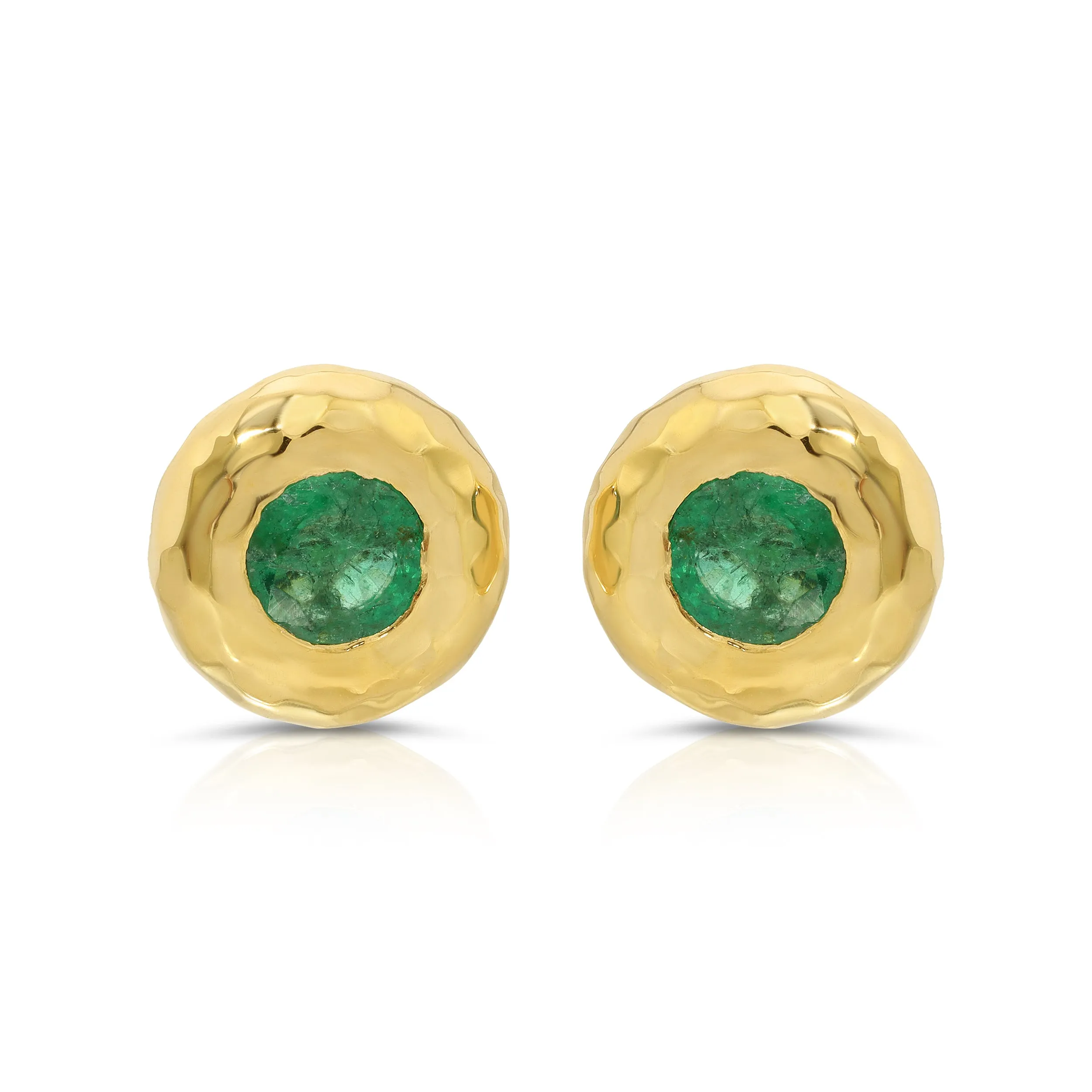 Emerald Nesting Gem Studs