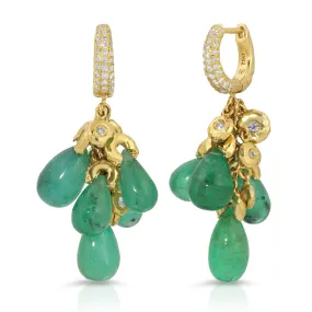 Emerald Parrot Fish Earrings