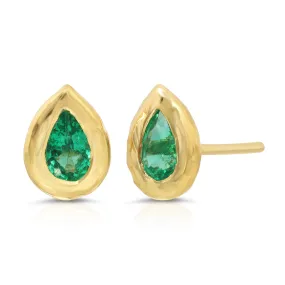 Emerald Pear Nesting Gem Studs