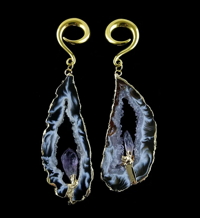 Geode & Amethyst Slice Hangers