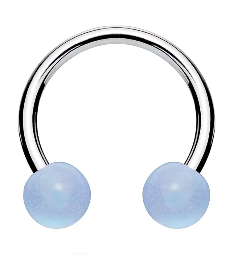 Glow in the Dark Stainless Steel Circular Barbell