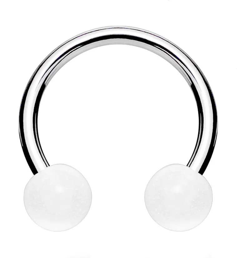 Glow in the Dark Stainless Steel Circular Barbell