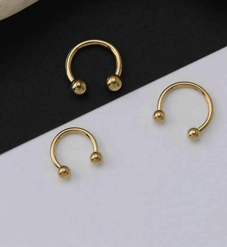 Gold PVD Basic Titanium Circular Barbell
