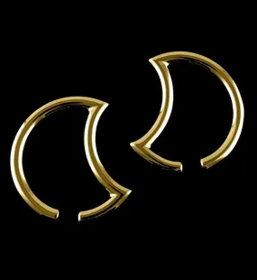 Gold PVD Crescent Moon Ear Weights