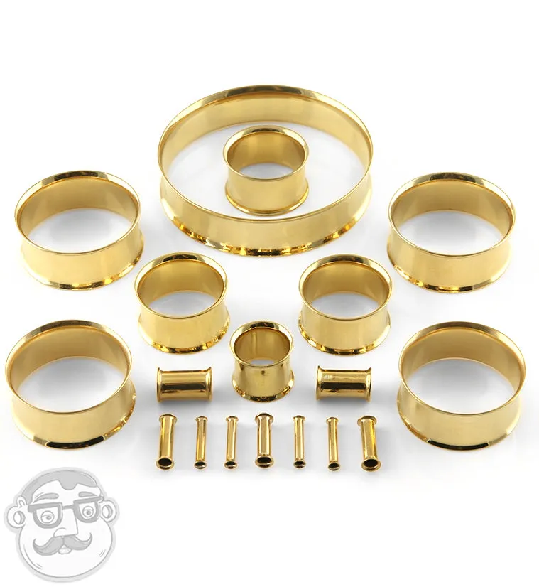 Gold PVD Double Flare Tunnels