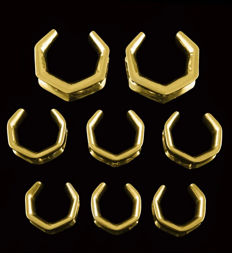 Gold PVD Hex Saddles